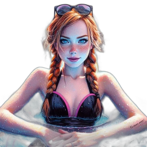 dress, comic book art, fantasy art, concept art transparent PNG cut-out
