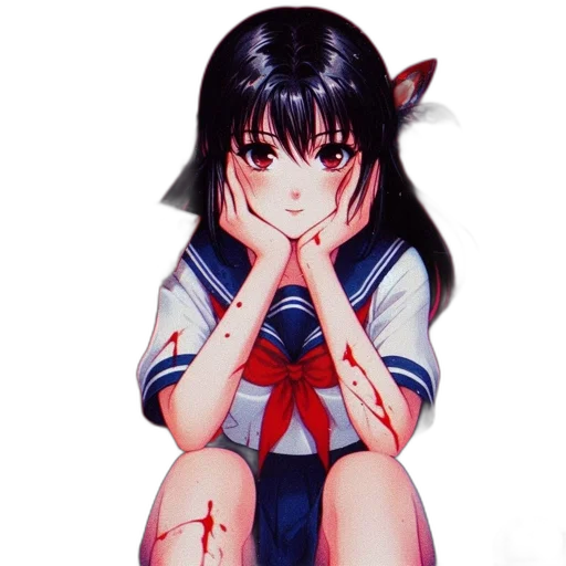weapon, face, staff, anime transparent PNG cut-out