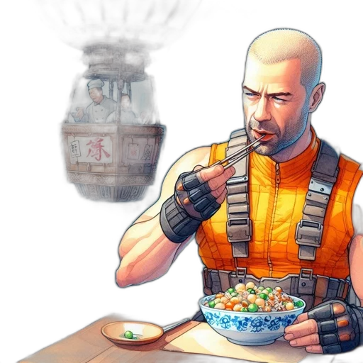 food, robot, concept art, comic book art transparent PNG cut-out