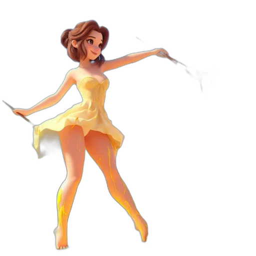 dress, staff, concept art, fantasy art transparent PNG cut-out