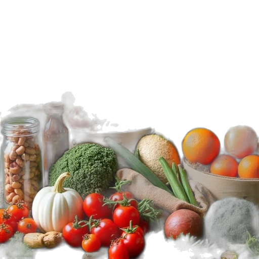 food, photorealistic, assortment, ingredients transparent PNG cut-out