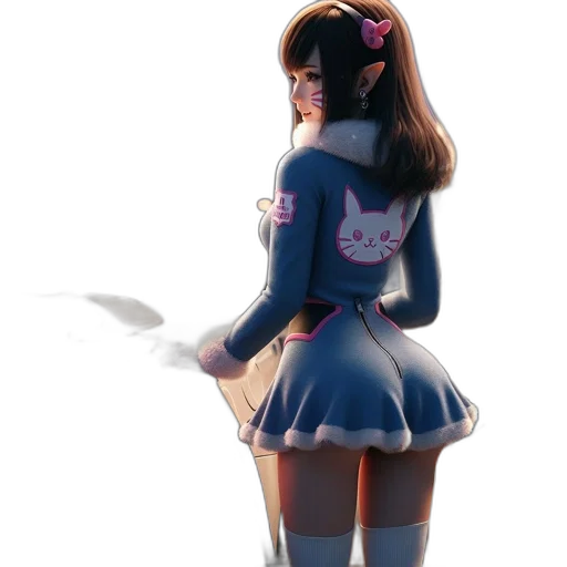 dress, staff, jacket, weapon transparent PNG cut-out