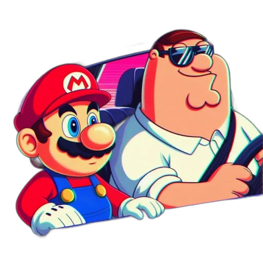 car, hat, weapon, face transparent PNG cut-out