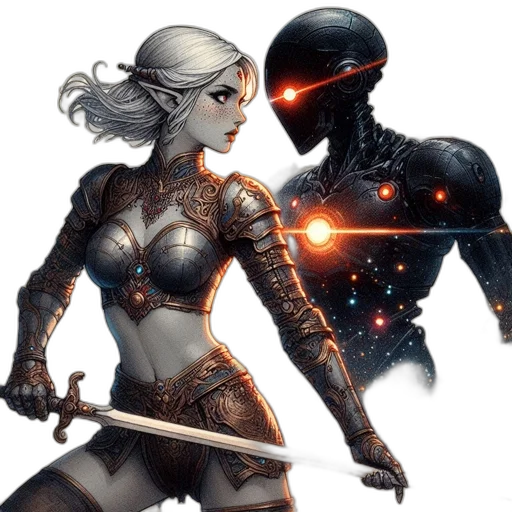 sword, comic book art, concept art, fantasy art transparent PNG cut-out