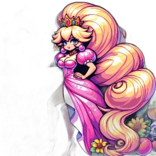 hair, dress, flower, crown transparent PNG cut-out