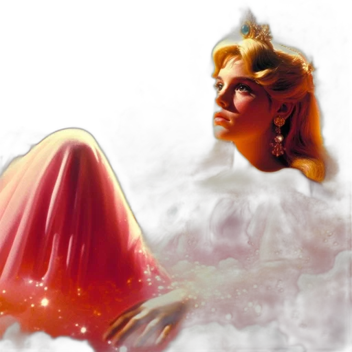 crown, dress, concept art, photorealistic transparent PNG cut-out