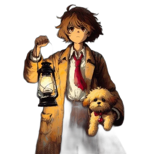 staff, jacket, animal, concept art transparent PNG cut-out