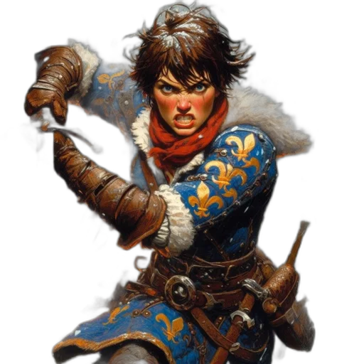 face, sword, staff, fantasy art transparent PNG cut-out