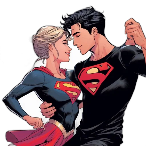 comic book art, concept art, cartoon, two transparent PNG cut-out