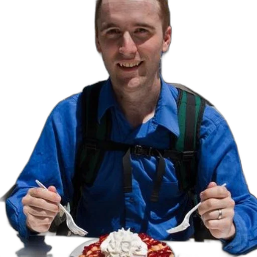 staff, food, jacket, hat transparent PNG cut-out