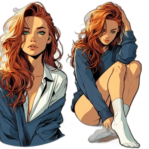 jacket, comic book art, concept art, cartoon transparent PNG cut-out