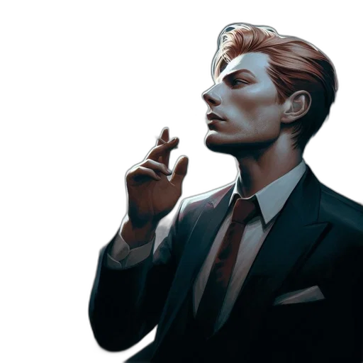 face, comic book art, concept art, pixel art transparent PNG cut-out