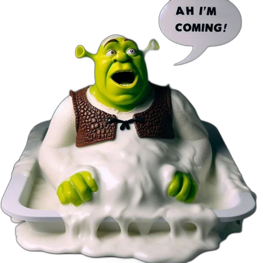 food, 3d render, humorous, depiction transparent PNG cut-out