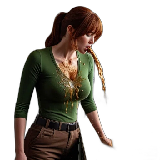 dress, staff, jacket, fantasy art transparent PNG cut-out