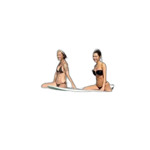 pixel art, two, women, bikinis transparent PNG cut-out