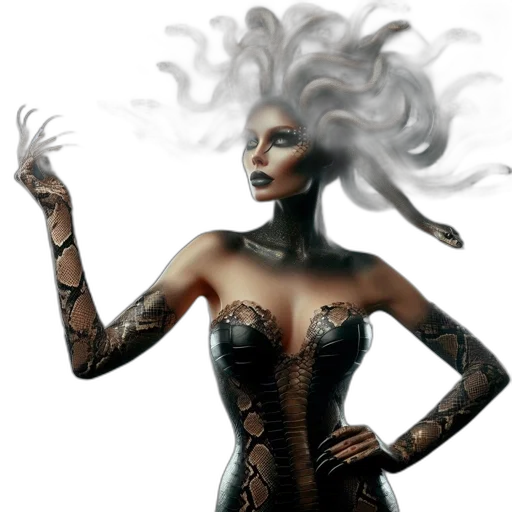 mask, dress, hair, fantasy art transparent PNG cut-out