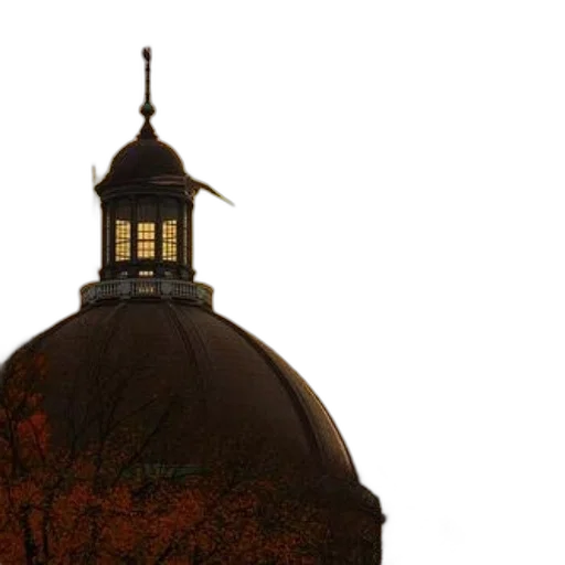 building, hat, umbrella, golden transparent PNG cut-out