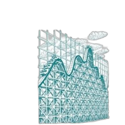 umbrella, building, 3d render, vaporwave transparent PNG cut-out