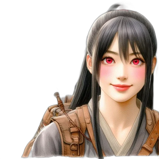 face, staff, fantasy art, photorealistic transparent PNG cut-out
