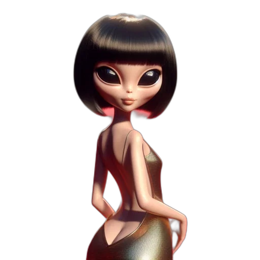 dress, concept art, cartoon, fantasy art transparent PNG cut-out