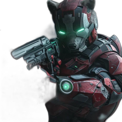 weapon, robot, concept art, 3d render transparent PNG cut-out
