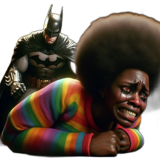 comic book art, concept art, menacing, batman-like transparent PNG cut-out