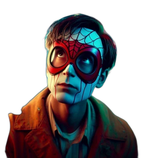mask, face, jacket, robot transparent PNG cut-out