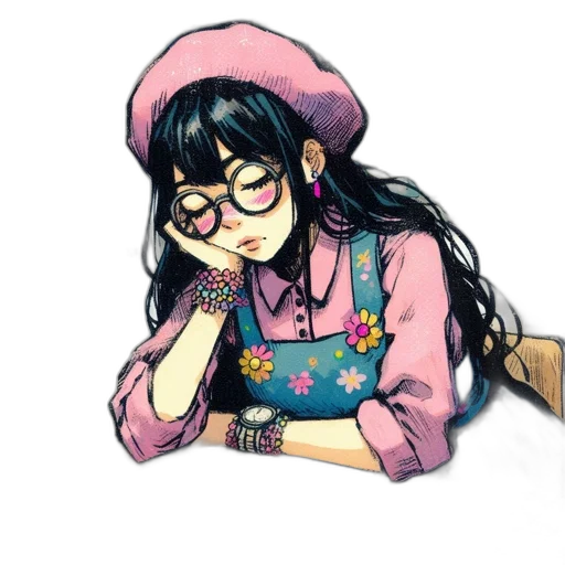 hat, jewelry, jacket, face transparent PNG cut-out
