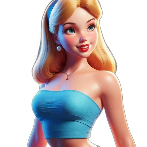 dress, jewelry, 3d render, cartoon transparent PNG cut-out