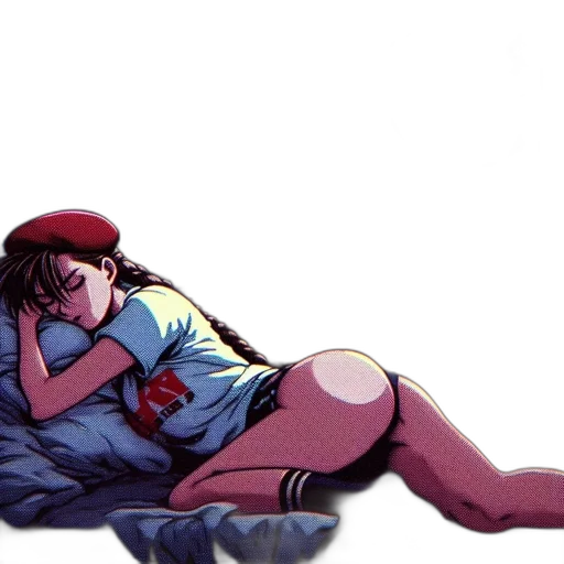 comic book art, concept art, vaporwave, pixel art transparent PNG cut-out