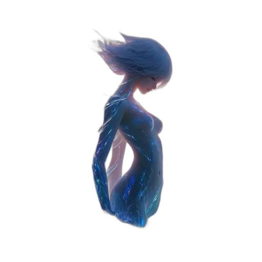 dress, creature, hair, dragon transparent PNG cut-out