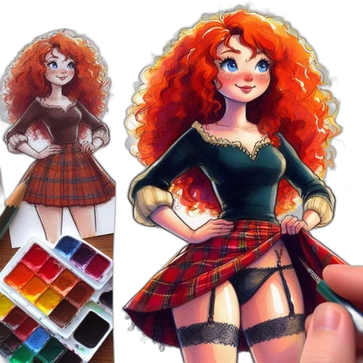 dress, concept art, fantasy art, watercolor transparent PNG cut-out
