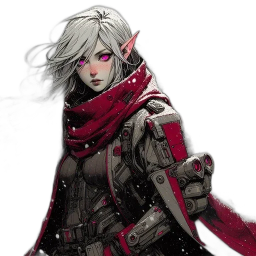 concept art, fantasy art, cyberpunk, comic book art transparent PNG cut-out