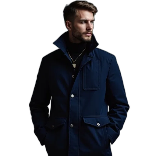 jacket, blue, man, arcon transparent PNG cut-out