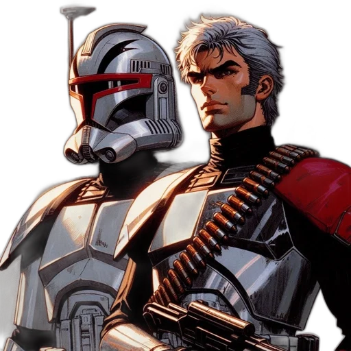 concept art, comic book art, pixel art, red transparent PNG cut-out