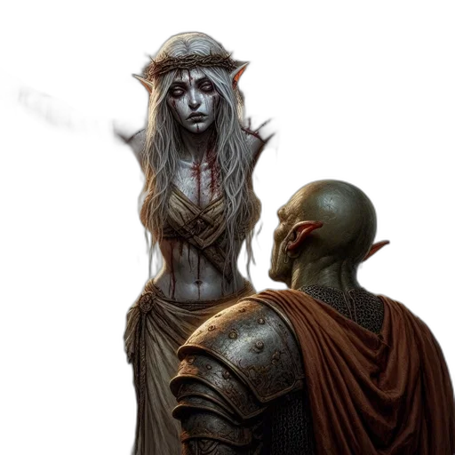 face, concept art, fantasy art, comic book art transparent PNG cut-out
