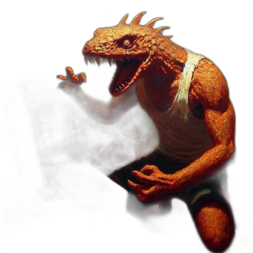 dragon, creature, animal, staff transparent PNG cut-out