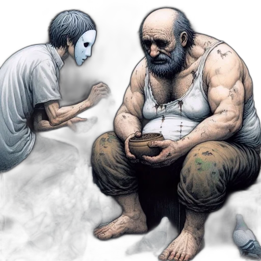 mask, concept art, comic book art, photorealistic transparent PNG cut-out