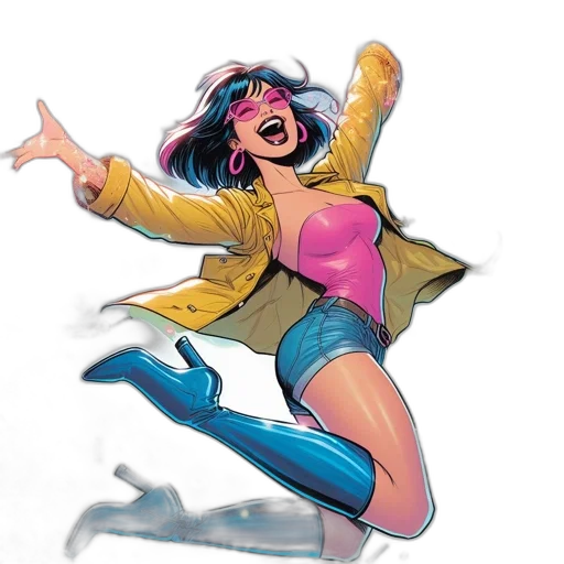 jacket, comic book art, concept art, cartoon transparent PNG cut-out
