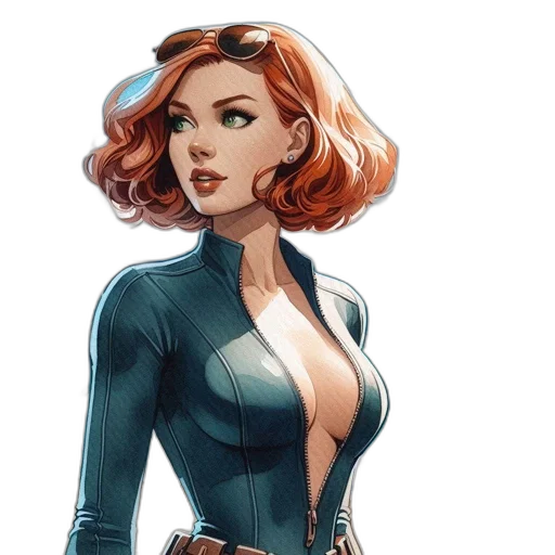 jacket, comic book art, concept art, cartoon transparent PNG cut-out