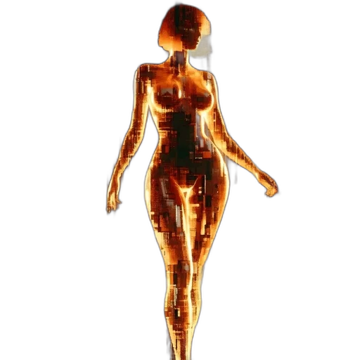 dress, robot, jewelry, staff transparent PNG cut-out