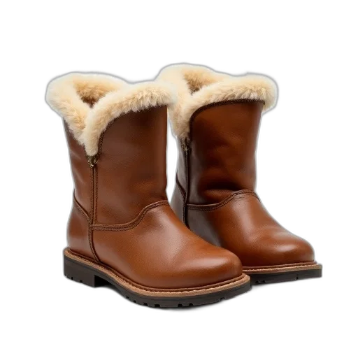 shoes, pair, brown, leather transparent PNG cut-out