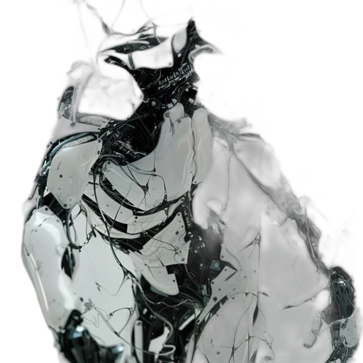 robot, mask, crown, jacket transparent PNG cut-out