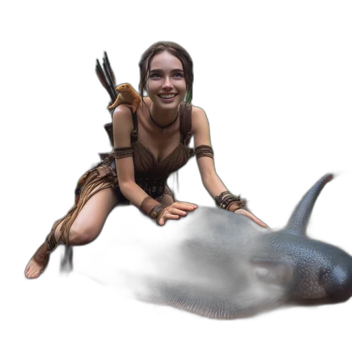 creature, animal, weapon, staff transparent PNG cut-out
