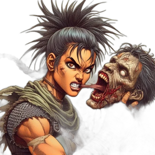 comic book art, fantasy art, concept art, photorealistic transparent PNG cut-out