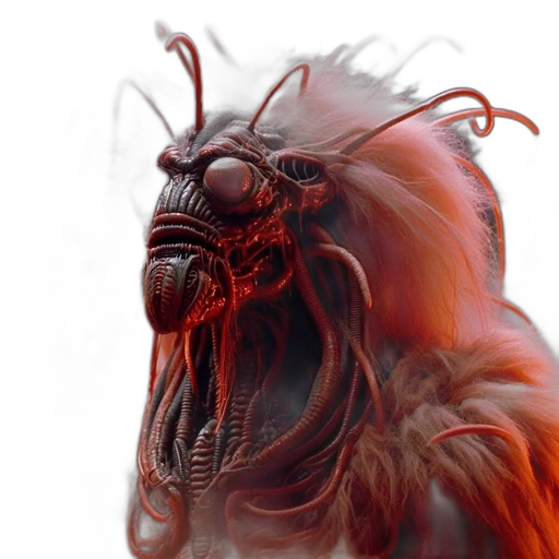 creature, hair, mask, dragon transparent PNG cut-out