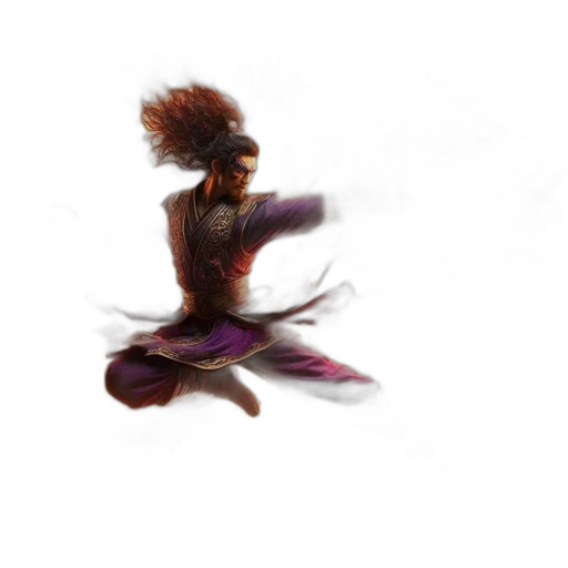 hair, flower, creature, staff transparent PNG cut-out