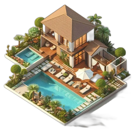 building, 3d render, concept art, photorealistic transparent PNG cut-out