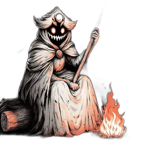 staff, creature, mask, concept art transparent PNG cut-out