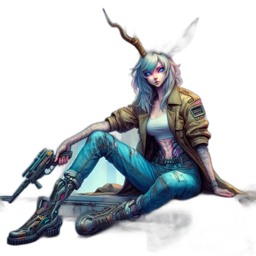 weapon, cyberpunk, fantasy art, concept art transparent PNG cut-out